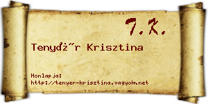 Tenyér Krisztina névjegykártya